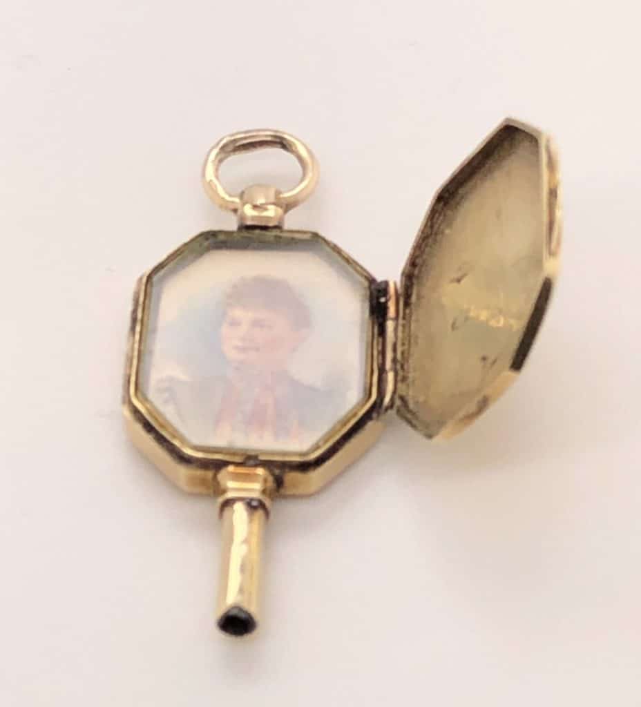 Engraved Watch Key Locket